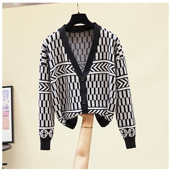 2021 new autumn winter women cardigan fashion knitted outwear coat v neck open cardigans casual female sweater rq7f, White;black
2021 new autumn winter women cardigan fashion knitted outwear coat v neck open cardigans casual female sweater rq7f, White;black