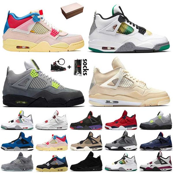 2021 with box jumpman 4 4s mens womens basketball shoes sail white off metallic pack neon sneakers trainers size 13, White;red
2021 with box jumpman 4 4s mens womens basketball shoes sail white off metallic pack neon sneakers trainers size 13, White;red