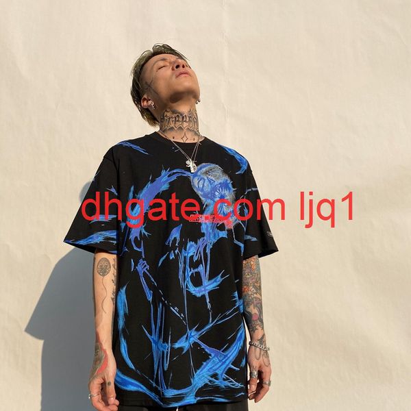 skull print short sleeve t-shirt for men, White;black
skull print short sleeve t-shirt for men, White;black