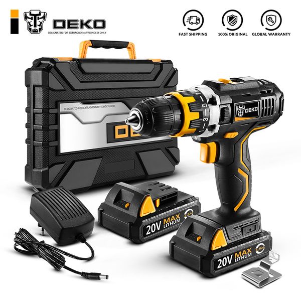 deko gcd20du2y 20volt max electric screwdriver cordless drill mini wireless power driver dc lithium-ion battery 1/2-inch 2-speed c1220
deko gcd20du2y 20volt max electric screwdriver cordless drill mini wireless power driver dc lithium-ion battery 1/2-inch 2-speed c1220