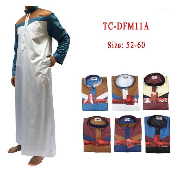 ethnic clothing wholesale men's long sleeved collar robe muslim thobe1, Red
