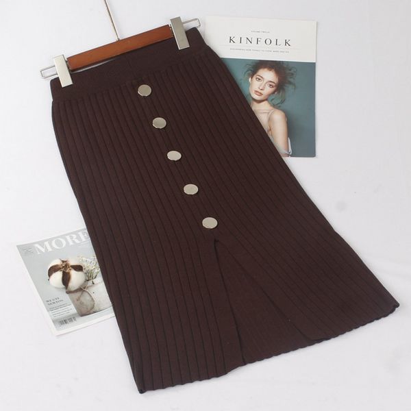 gigogou high waist autumn winter knitted women skirts warm skirt long female rib skirts with button q1209, Black
gigogou high waist autumn winter knitted women skirts warm skirt long female rib skirts with button q1209, Black
