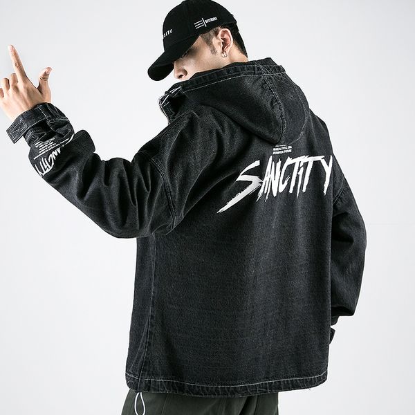 nieuwe herfst japan stijl straat terug letters gedrukt open stitch rits mannen hoodie denim jassen casual mode windscherm jassen, Gray
nieuwe herfst japan stijl straat terug letters gedrukt open stitch rits mannen hoodie denim jassen casual mode windscherm jassen, Gray