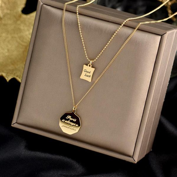 chains simple layered necklace square brand good luck neck for women geometric pendant choker jewelry accessories, Silver
chains simple layered necklace square brand good luck neck for women geometric pendant choker jewelry accessories, Silver