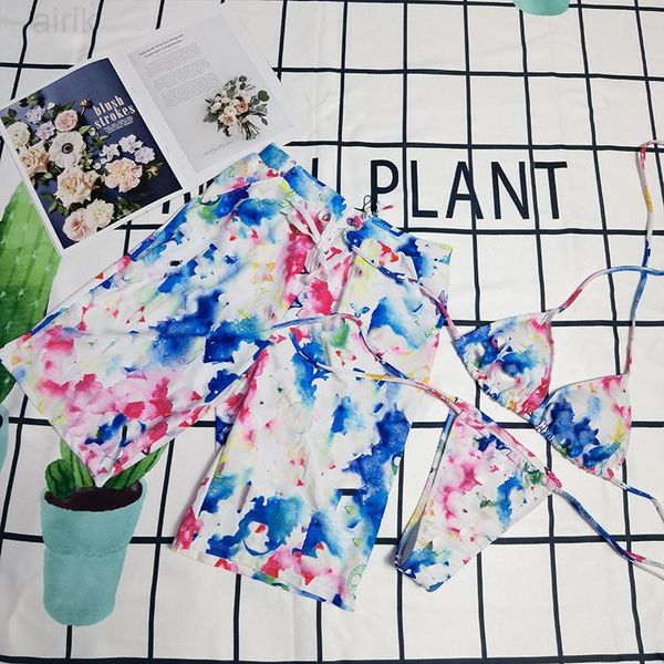 fashion tie-dye print women bikinis set summer breathable men shorts holiday personality designer couple swimwear, White;black
fashion tie-dye print women bikinis set summer breathable men shorts holiday personality designer couple swimwear, White;black