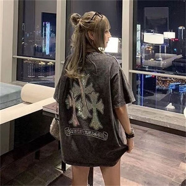 sanskrit outlet classic cross diamond necklace t-shirt summer 2020 new loose fashion brand short sleeve men and women, Black
sanskrit outlet classic cross diamond necklace t-shirt summer 2020 new loose fashion brand short sleeve men and women, Black