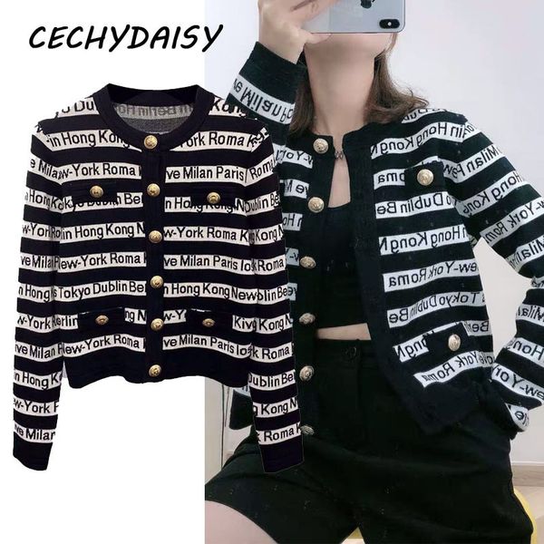 knitted cardigan letters single breasted casual fashion women clothes autumn winter long sleeve sweater outwear lj201114, White;black
knitted cardigan letters single breasted casual fashion women clothes autumn winter long sleeve sweater outwear lj201114, White;black
