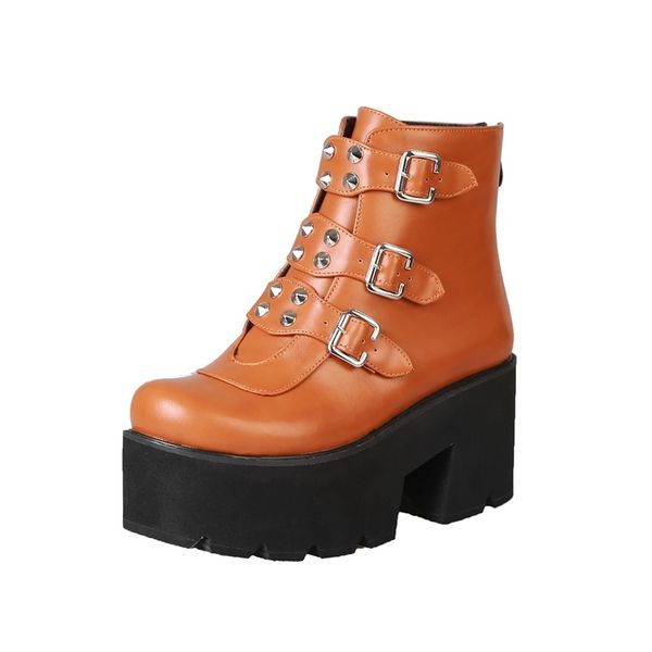 size 2021 new boots, thick soles, buckles, rivets, autumn/winter women's shoe uzf3, Black
size 2021 new boots, thick soles, buckles, rivets, autumn/winter women's shoe uzf3, Black