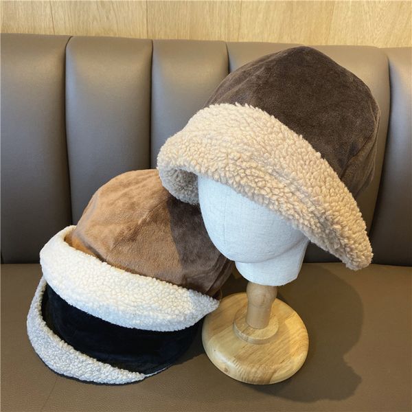 japan overturn bucket hat women autumn winter teddy cashmere solid color lambswool keep warm wide eaves basin cap, Blue;gray
japan overturn bucket hat women autumn winter teddy cashmere solid color lambswool keep warm wide eaves basin cap, Blue;gray