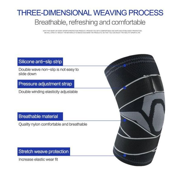 soccer sports kneepad men pressurized elastic knee pads support fitness gear basketball volleyball brace protector, Black;gray
soccer sports kneepad men pressurized elastic knee pads support fitness gear basketball volleyball brace protector, Black;gray
