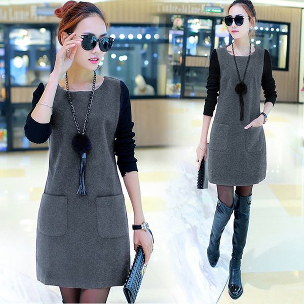 autumn 2020 elegant woman in winter sweater solid women de espessura shirt complete sleeve long a-line dressed yu71, Black;gray
autumn 2020 elegant woman in winter sweater solid women de espessura shirt complete sleeve long a-line dressed yu71, Black;gray