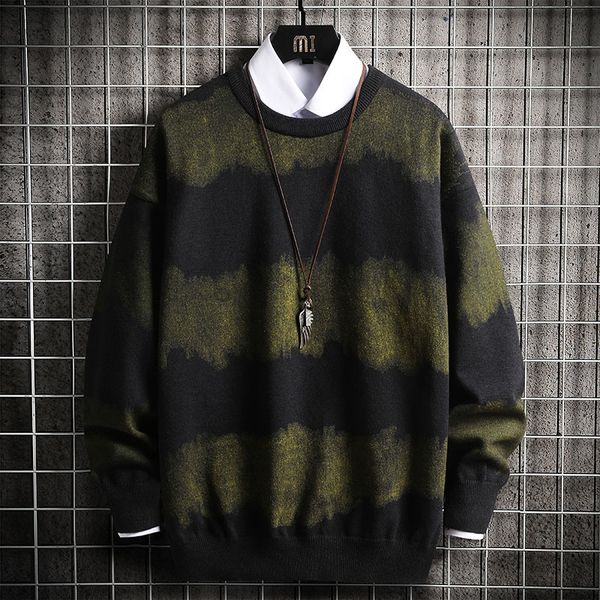 2021 new mens autumn pullovers striped knitted sweater street long sleeve sweatshirts fashion clothing men zc4x, White;black
2021 new mens autumn pullovers striped knitted sweater street long sleeve sweatshirts fashion clothing men zc4x, White;black
