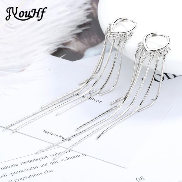 jyouhf elegant long chain tassel earrings for women fashion white gold plated love heart drop earring wedding jewelry female, Silver
jyouhf elegant long chain tassel earrings for women fashion white gold plated love heart drop earring wedding jewelry female, Silver