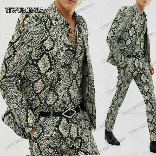 yiwumensa snake printed mens tuxedos 2 pcs suits club bar wear men blazer jackets coats smoking business male groomsman, White;black
yiwumensa snake printed mens tuxedos 2 pcs suits club bar wear men blazer jackets coats smoking business male groomsman, White;black