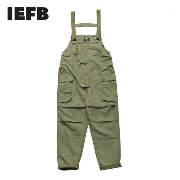 iefb work wear men's multi pocket loose casual sleeveless jumpsuit janpanese streetwear fashion trousers 9y44681, Black
iefb work wear men's multi pocket loose casual sleeveless jumpsuit janpanese streetwear fashion trousers 9y44681, Black