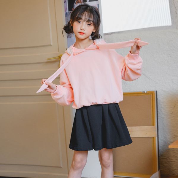 new autumn and winter pink long sleeve girls' hoodie + skirt korean casual children's suit b, White
new autumn and winter pink long sleeve girls' hoodie + skirt korean casual children's suit b, White