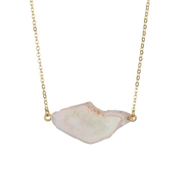 pendant necklaces 25-40mm irregular shape white slice raw quartz natural stone necklace women druzy drusy for female, Silver
pendant necklaces 25-40mm irregular shape white slice raw quartz natural stone necklace women druzy drusy for female, Silver