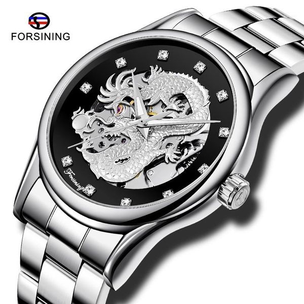 fashion forsining dragon automatic mechanical men watch men stainless steel strap wrist watch waterproof business male clock1, Slivery;brown
fashion forsining dragon automatic mechanical men watch men stainless steel strap wrist watch waterproof business male clock1, Slivery;brown