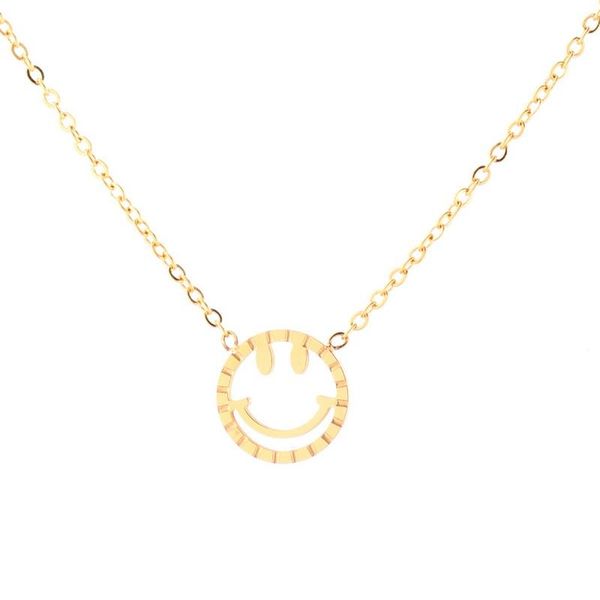 yun ruo yellow gold color smiling face pendant necklace fashion rose gold chain 316 titanium steel jewelry woman gift never fade, Silver
yun ruo yellow gold color smiling face pendant necklace fashion rose gold chain 316 titanium steel jewelry woman gift never fade, Silver