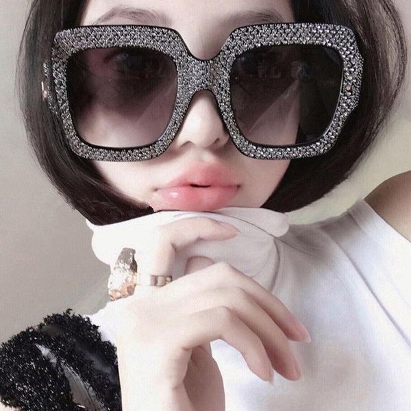 sunglasses catwalk shows rectangle women shiny rhinestone frame luxury oversized glasses fashion shade eyewear, White;black
sunglasses catwalk shows rectangle women shiny rhinestone frame luxury oversized glasses fashion shade eyewear, White;black
