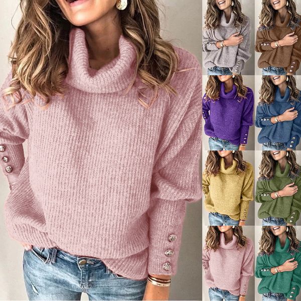 women autumn winter knitted sweaters o-neck long sleeve button decoration sweater ladies casual jumper plus size s-5xl, White;black
women autumn winter knitted sweaters o-neck long sleeve button decoration sweater ladies casual jumper plus size s-5xl, White;black