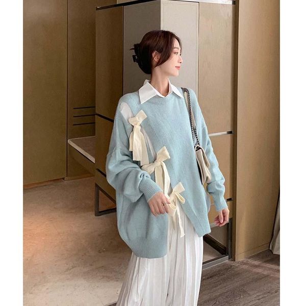 bowknot sweater for women's loose and lazy style pullover good quality wholesale, White;black
bowknot sweater for women's loose and lazy style pullover good quality wholesale, White;black