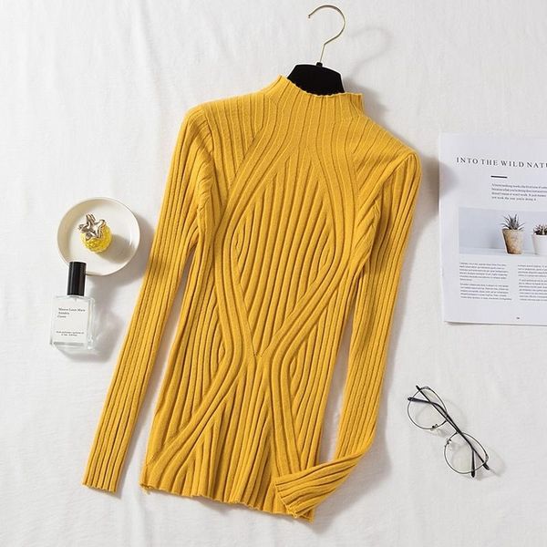 women's sweaters 2021 autumn winter women pullovers sweater knitted korean elasticity casual jumper fashion slim turtleneck warm female, White;black
women's sweaters 2021 autumn winter women pullovers sweater knitted korean elasticity casual jumper fashion slim turtleneck warm female, White;black