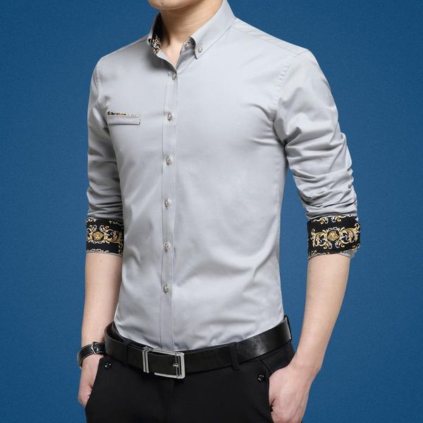 an2021 spring and autumn men's business slim long sleeve shirt fashion lace button large casual cardigan, White;black
an2021 spring and autumn men's business slim long sleeve shirt fashion lace button large casual cardigan, White;black
