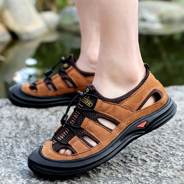 size of plus outdoor recreational men sandals beach leather cow shoes sandal platform covers toe sandalen zapatos hombre man h6uc, Black
size of plus outdoor recreational men sandals beach leather cow shoes sandal platform covers toe sandalen zapatos hombre man h6uc, Black