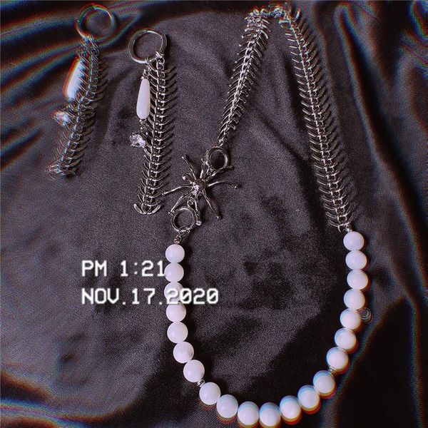 fishbone chain choker with spider charm in silver plating- long fish bone tassel weaved metal fishbone necklace kl28fh, Golden;silver
fishbone chain choker with spider charm in silver plating- long fish bone tassel weaved metal fishbone necklace kl28fh, Golden;silver