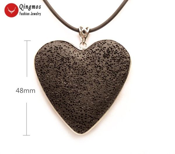 qingmos black natural lava rock heart pendant necklace for women with 48mm lava rock necklace jewelry choker 17'' cord nec6489, Silver
qingmos black natural lava rock heart pendant necklace for women with 48mm lava rock necklace jewelry choker 17'' cord nec6489, Silver