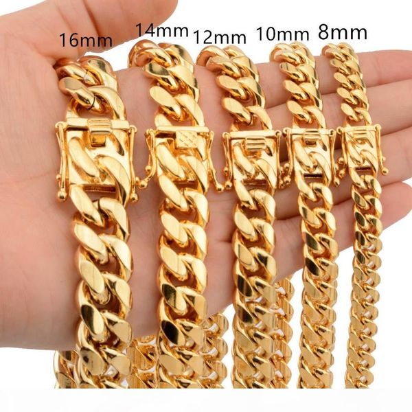 news arrival 8 10 12 14 16 18mm stainless steel miami curb cuban chain necklaces casting dragon lock clasp mens rock dj jewelry j190711, Silver
news arrival 8 10 12 14 16 18mm stainless steel miami curb cuban chain necklaces casting dragon lock clasp mens rock dj jewelry j190711, Silver