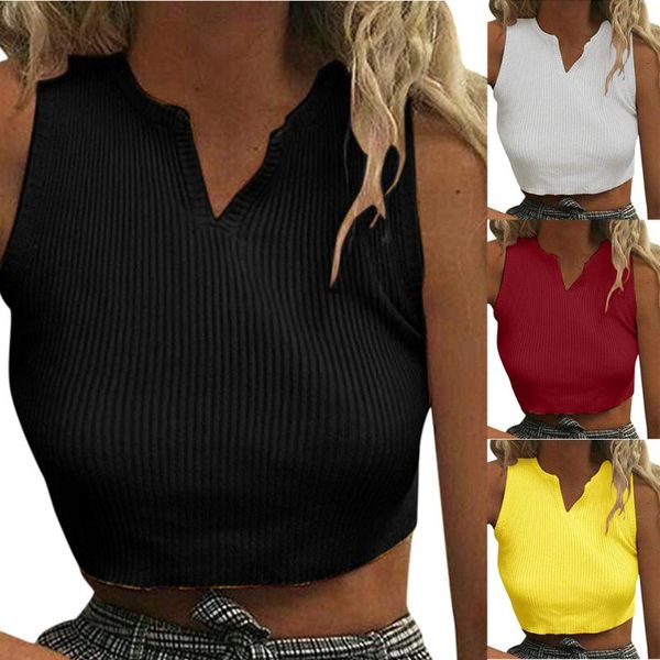 women's tanks & camis women v neck sleeveless threaded summer crop slim and fit low chest camisole kawaii female pullovers, White
women's tanks & camis women v neck sleeveless threaded summer crop slim and fit low chest camisole kawaii female pullovers, White
