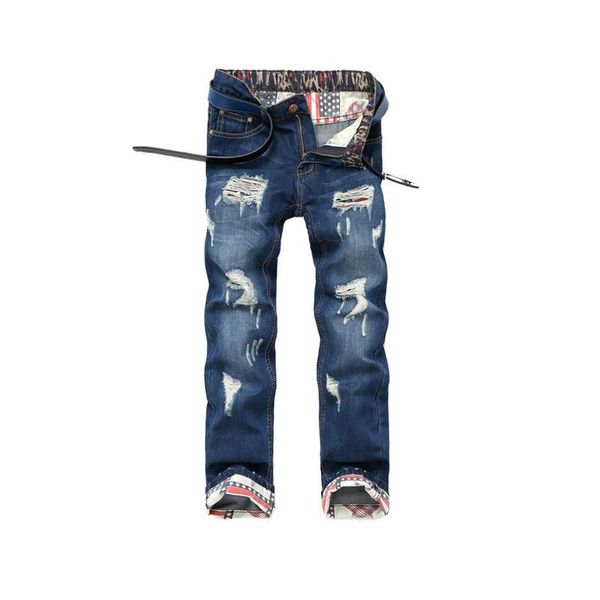 2020 fashion youth popular high-quality brand-name hole men's jeans wear trousers cuffs straight straight slim trousers men, Blue
2020 fashion youth popular high-quality brand-name hole men's jeans wear trousers cuffs straight straight slim trousers men, Blue