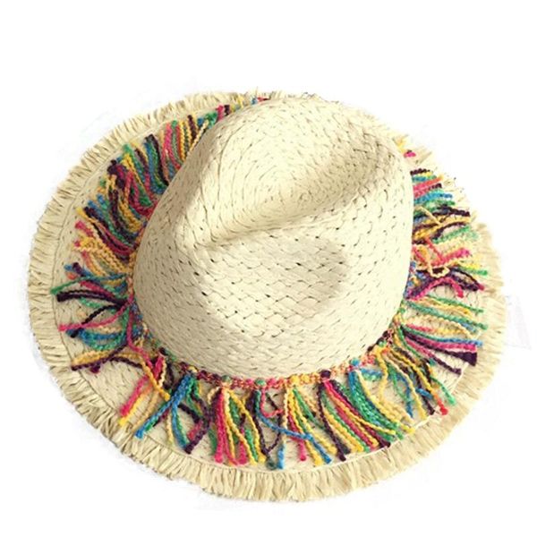 wide brim hats women summer seaside decorate ribbon fashion straw hat adjustable jazz beach cap holiday shading sun colorful tassel, Blue;gray
wide brim hats women summer seaside decorate ribbon fashion straw hat adjustable jazz beach cap holiday shading sun colorful tassel, Blue;gray