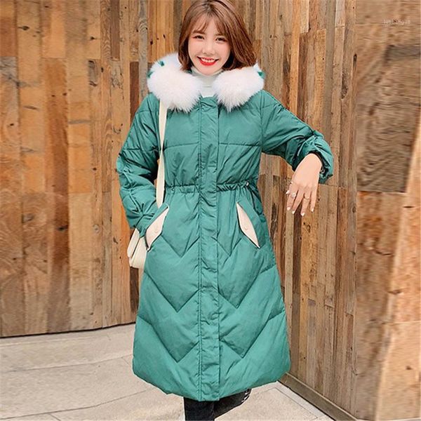 down jacket women winter long section korean loose large fur collar 2019 new casual wild white duck down thick coat p0481, Black
down jacket women winter long section korean loose large fur collar 2019 new casual wild white duck down thick coat p0481, Black