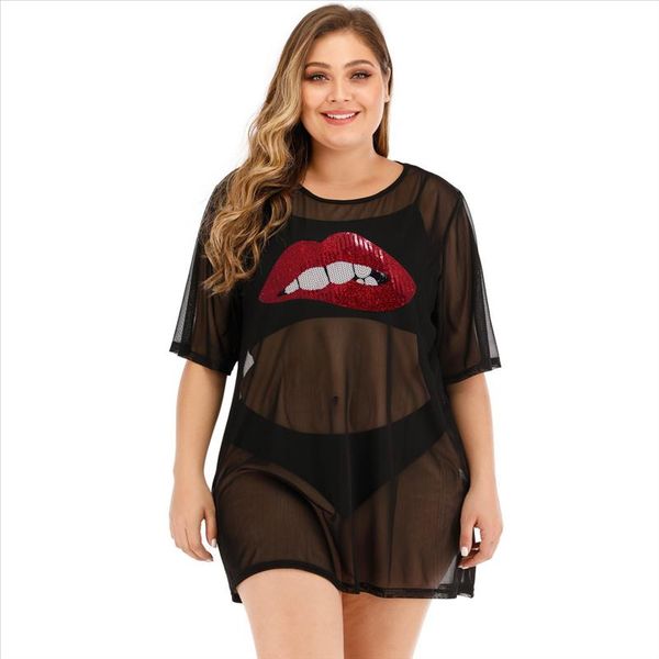 4xl plus size mesh tshirts t shirts big lips printed tee shirt women patchwork transparent ladies summer beachwear 30, White
4xl plus size mesh tshirts t shirts big lips printed tee shirt women patchwork transparent ladies summer beachwear 30, White