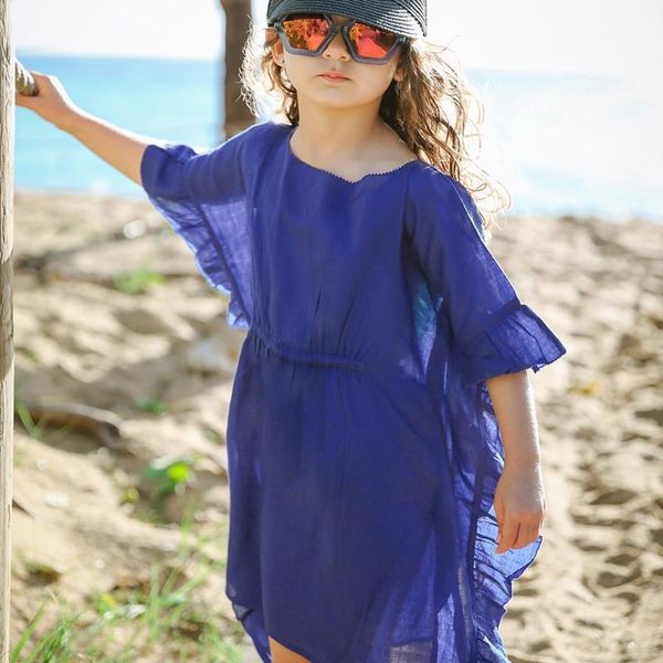 sarongs summer kid baby girls dresses solid blue ruffles sleeve beachwear loose sundress holiday bathing swimsuit 1-4y1, Blue;gray
sarongs summer kid baby girls dresses solid blue ruffles sleeve beachwear loose sundress holiday bathing swimsuit 1-4y1, Blue;gray