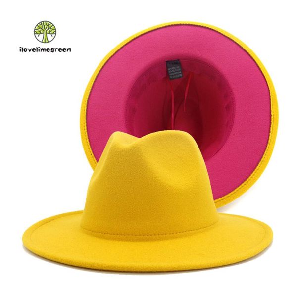 wide brim hats 2021 sell jazz panama woolen felt fedora hat women men fall winter fashionable yellow rose red patchwork, Blue;gray
wide brim hats 2021 sell jazz panama woolen felt fedora hat women men fall winter fashionable yellow rose red patchwork, Blue;gray