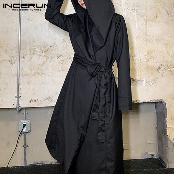 incerun men trench solid hooded coats long sleeve punk open stitch outerwear casual streetwear fashion mens windbreakers cloak1, Tan;black
incerun men trench solid hooded coats long sleeve punk open stitch outerwear casual streetwear fashion mens windbreakers cloak1, Tan;black