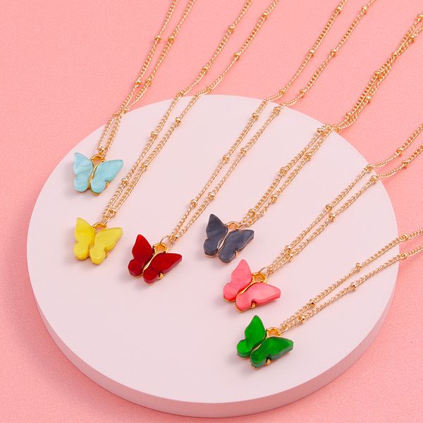 2020 fashion small round beads butterfly chain necklaces for women resin animal pendants necklaces female 6 color jewelry gifts, Silver
2020 fashion small round beads butterfly chain necklaces for women resin animal pendants necklaces female 6 color jewelry gifts, Silver