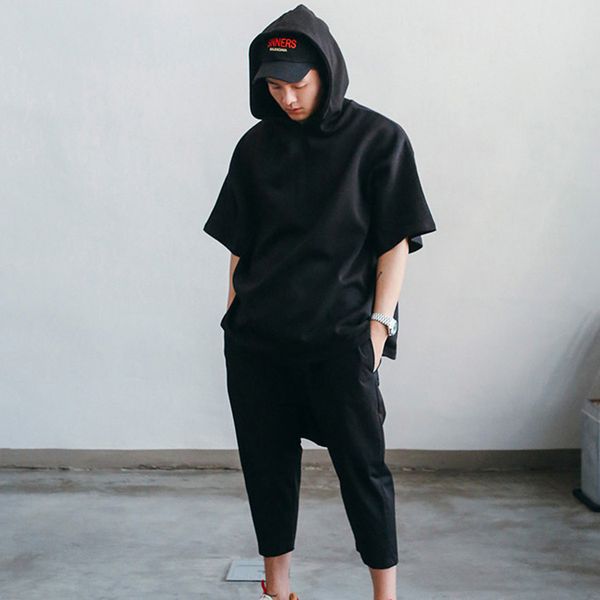 spring and summer new fashion hip hop fashion large silhouette hoodie medium long short sleeve sweater trendy men's night club, White;black
spring and summer new fashion hip hop fashion large silhouette hoodie medium long short sleeve sweater trendy men's night club, White;black