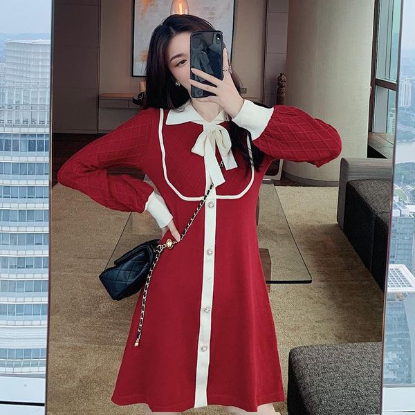 coigarsam office lady full sleeve women dress spring french korea style knitting dresses red black 1306, Black;gray
coigarsam office lady full sleeve women dress spring french korea style knitting dresses red black 1306, Black;gray