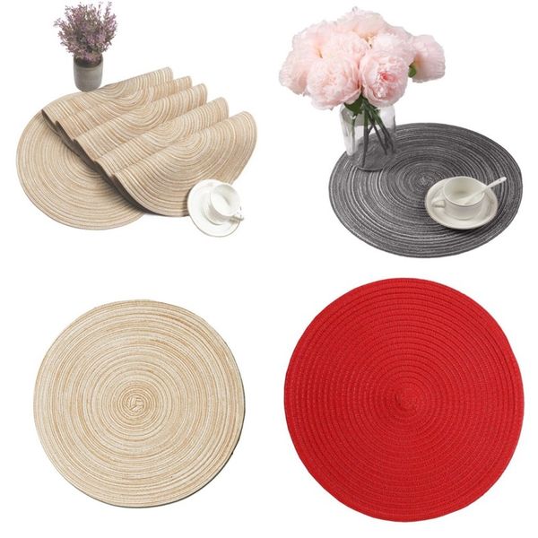 cotton thread yarn placemat circular weave insulation pad household l western cutlery cushion bowls plates mat solid color 5 4ch m2
cotton thread yarn placemat circular weave insulation pad household l western cutlery cushion bowls plates mat solid color 5 4ch m2