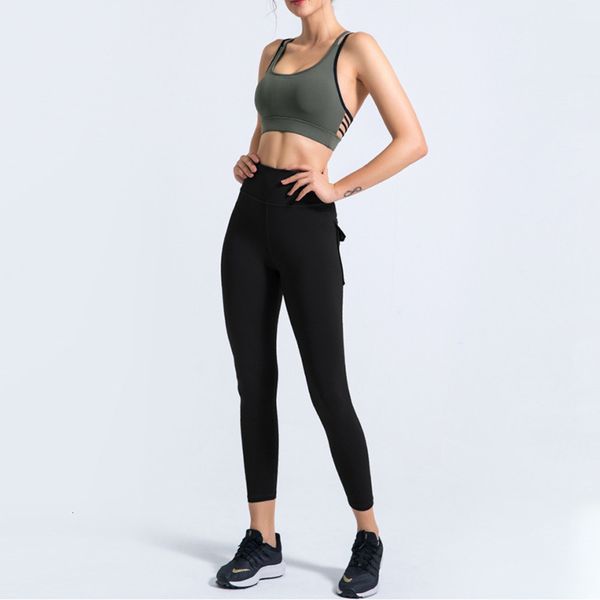 market sports fitness women's tight fit yoga suit long pants, Gray
