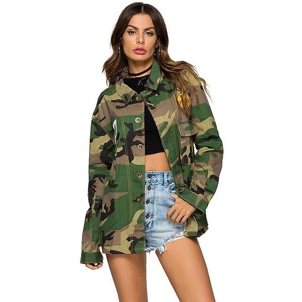 women's jackets army jacket women 2021 arrival female green printed camouflage chaquetas mujer fall for coat wq913, Black;brown
women's jackets army jacket women 2021 arrival female green printed camouflage chaquetas mujer fall for coat wq913, Black;brown