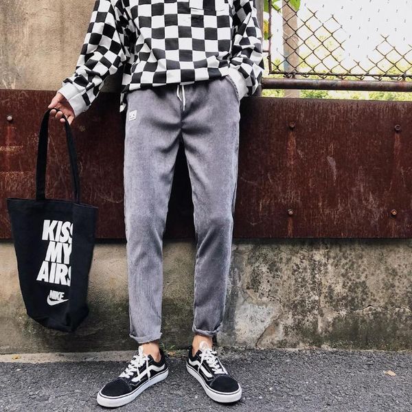 winter thickened corduroy pants male korean version loose straight tube elastic harlan pants harajuku bf wind trend casual1, Black
winter thickened corduroy pants male korean version loose straight tube elastic harlan pants harajuku bf wind trend casual1, Black