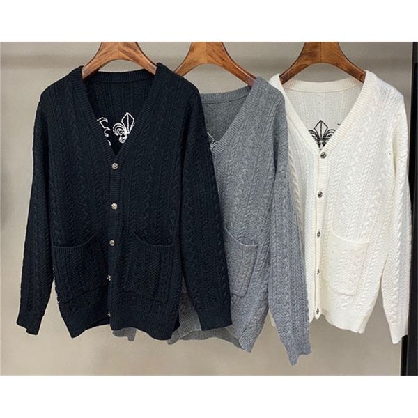 chao brand chromehearts crosin sanskrit вышивка крест кардиган вязаный свитер мужские и женские пальто, Black;brown
chao brand chromehearts crosin sanskrit вышивка крест кардиган вязаный свитер мужские и женские пальто, Black;brown