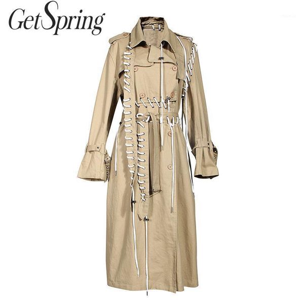 getspring women trench coat drawstring bandage long trench coats patchwork irregular khaki long overcoat autumn winter 2020 new1, Tan;black
getspring women trench coat drawstring bandage long trench coats patchwork irregular khaki long overcoat autumn winter 2020 new1, Tan;black