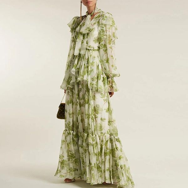 casual dresses green flower printed runway women chiffon long dress floor-length beach xxxl size, Black;gray
casual dresses green flower printed runway women chiffon long dress floor-length beach xxxl size, Black;gray